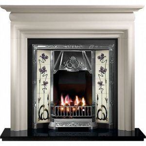Any Highlighted Insert and Asquith Limestone Fireplace