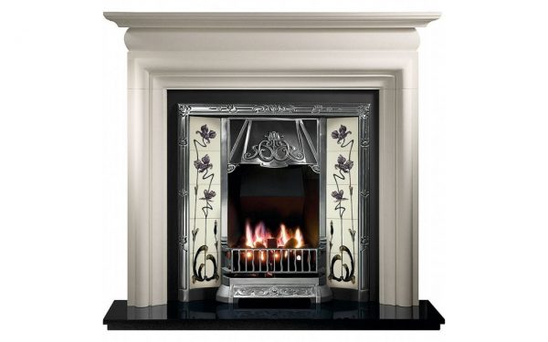 Any Highlighted Insert and Asquith Limestone Fireplace