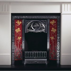 Any Highlighted Insert and Clarendon Limestone Fireplace