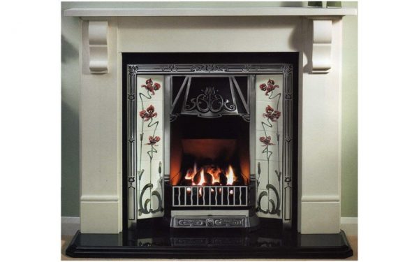 Any Highlighted Insert and Stourhead Limestone Fireplace