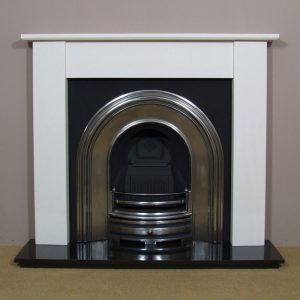 Crown and Ripley Limestone Fireplace