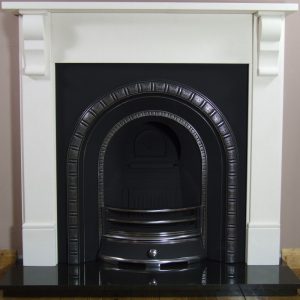 Henley and Corbel Limestone Fireplace